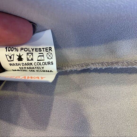 Missguided Scallop Front Lace Up Shift Dress Gray - Picture 10 of 11